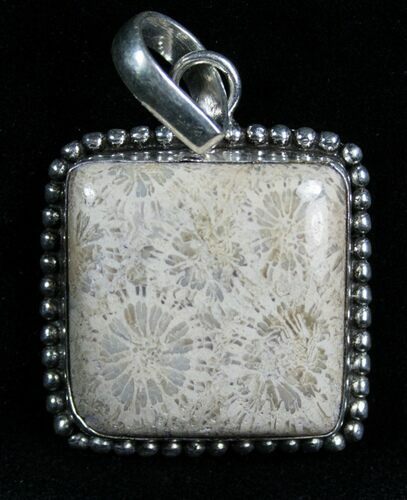 Fossil Coral Pendant - Million Years Old #7684